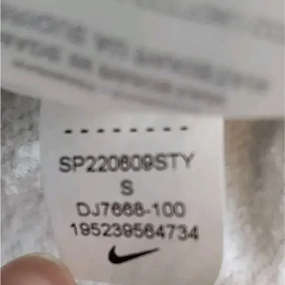 Men's Vintage 90's Nike Center Check Swoosh White Hoodie Sweatshirt - Small - Picture 5 of 5